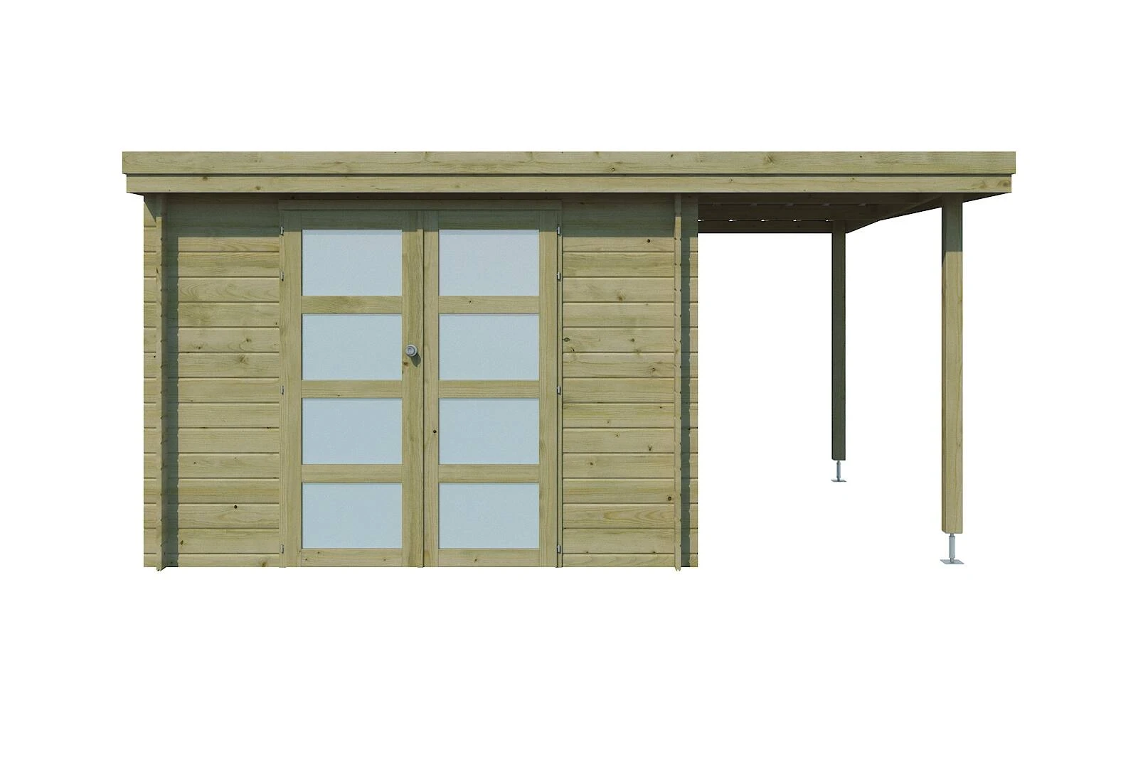 Woodlands Blokhut Oregon Groen Geïmpregneerd 445 x 325 cm - Afbeelding 3